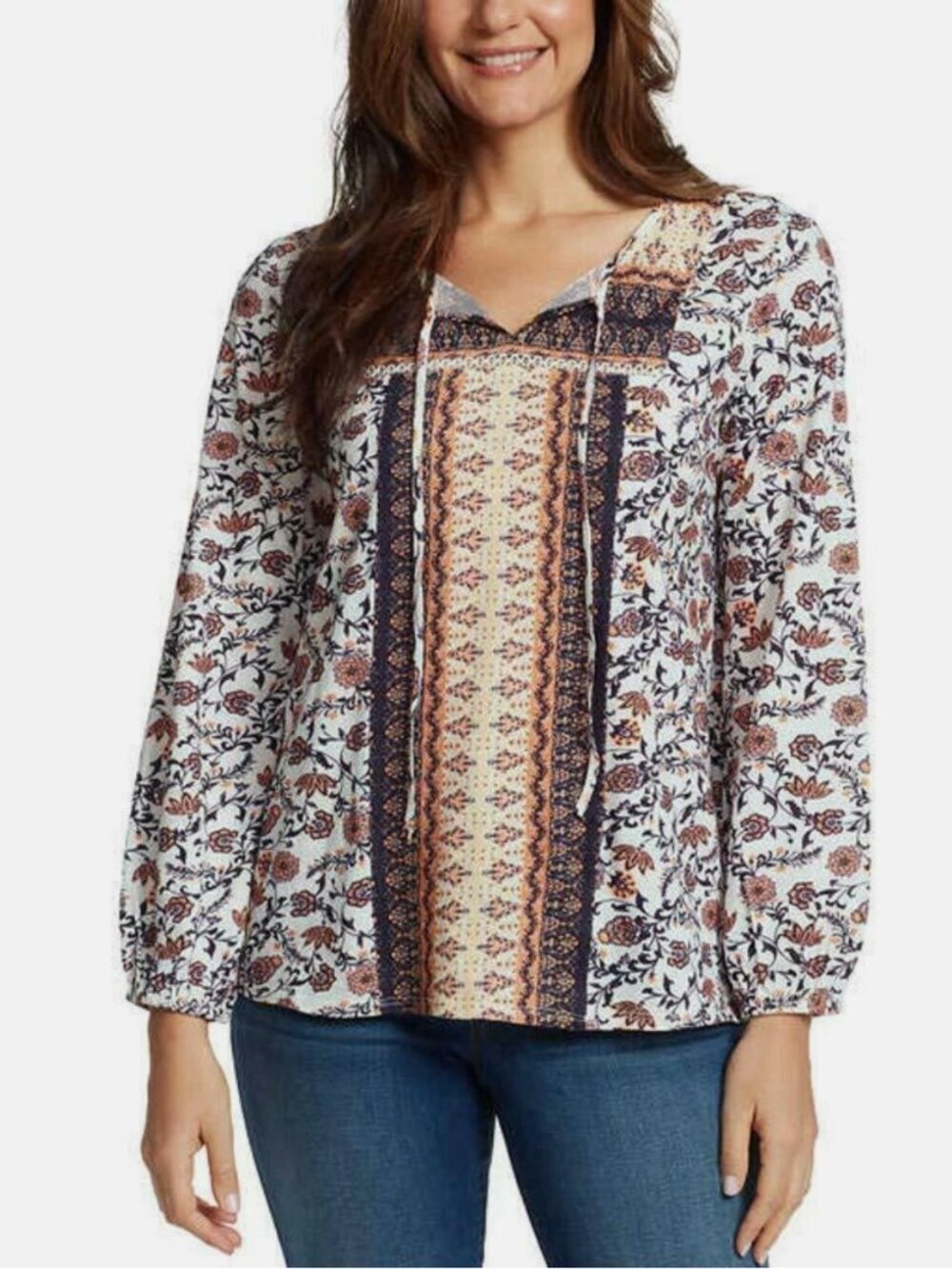 New Vintage America Women's Peasant Blouse Top